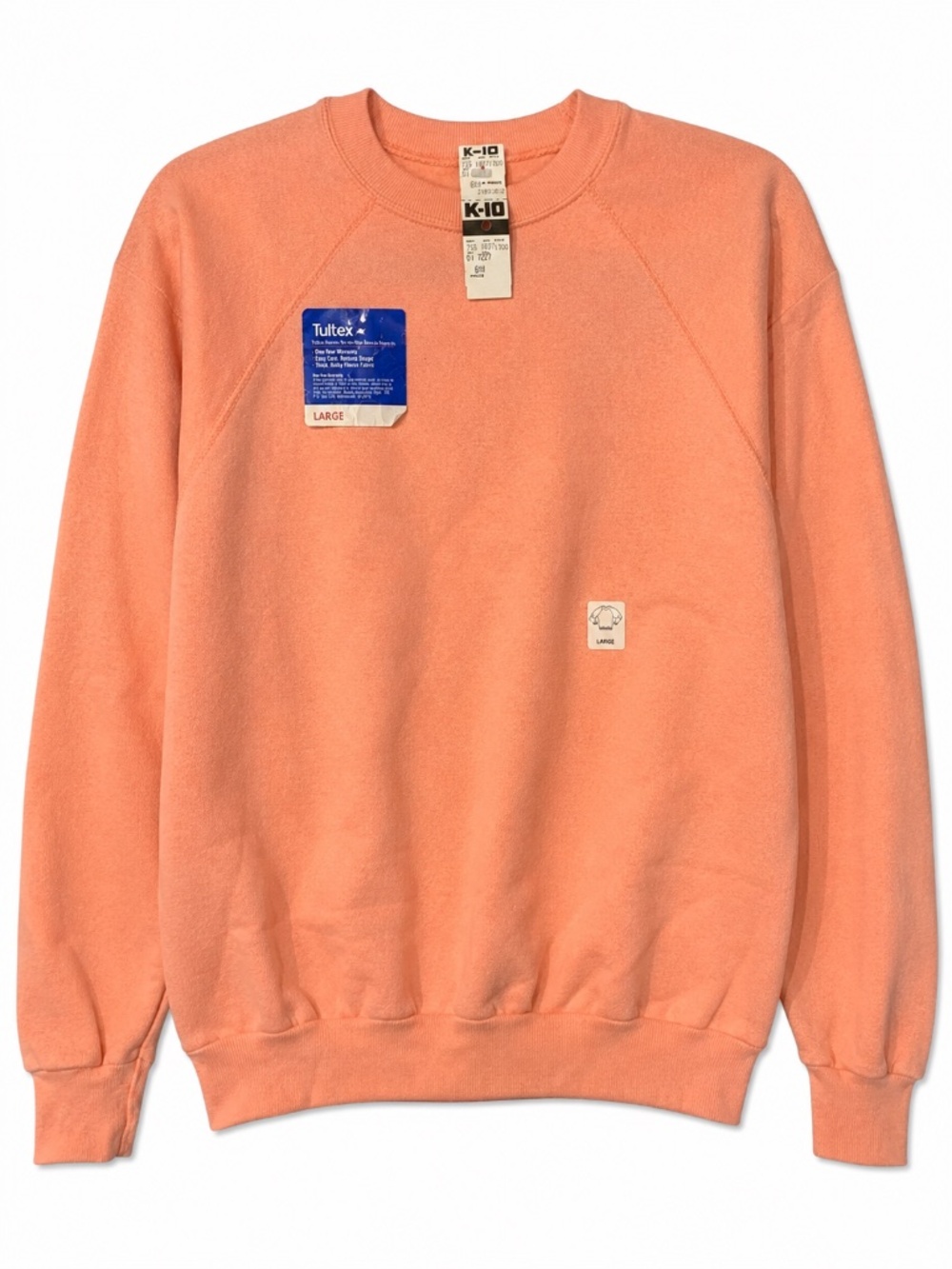 Vintage Tultex USA Blank Crewneck Sweatshirt Salmon Pink Deadstock L